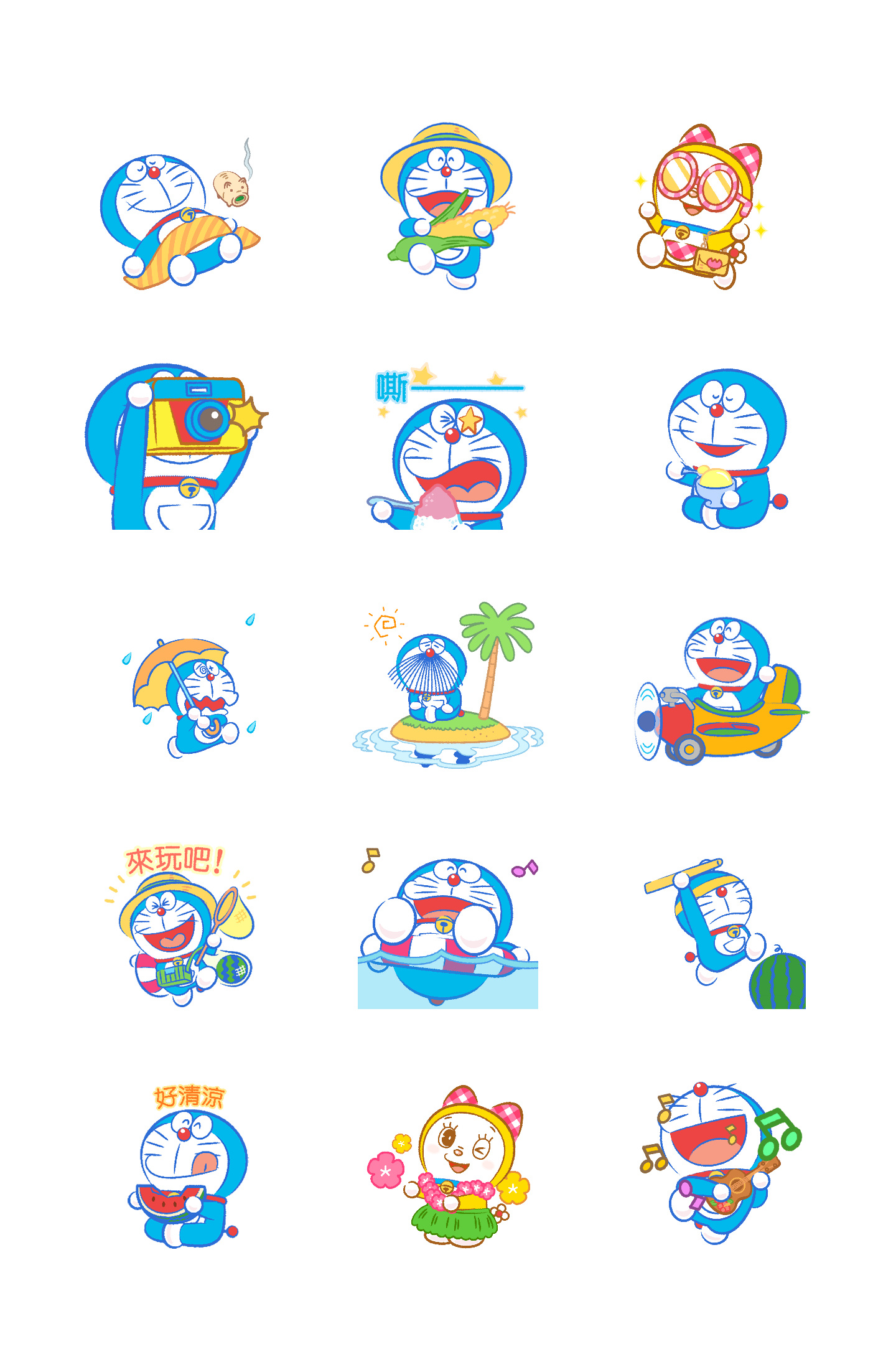 哆啦A梦 夏季动态贴图 预览 3