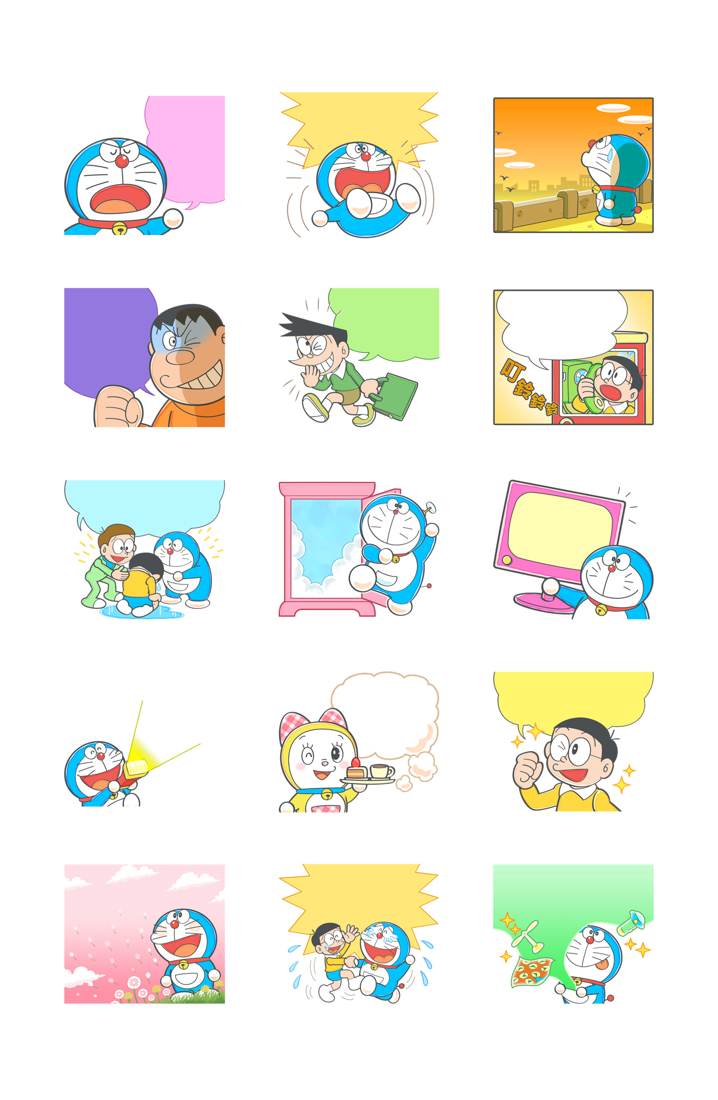 哆啦A梦 讯息贴图 预览 3