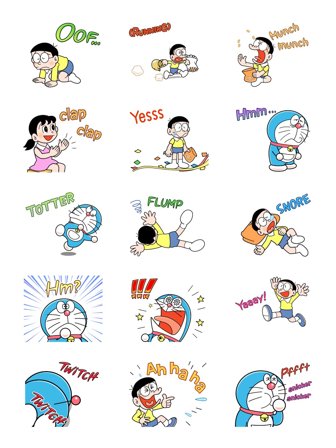 哆啦A夢 狀聲詞動態貼圖2♪ 详情 2